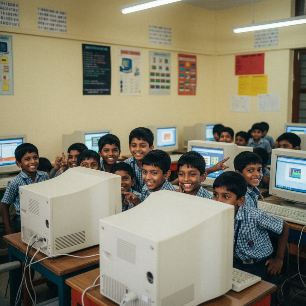 1990s school computer lab